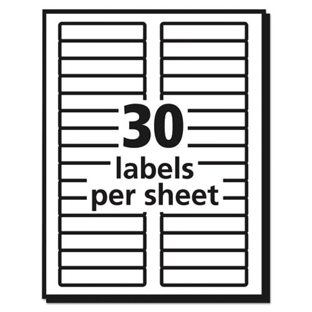 ECOFRIENDLY PERMANENT FILE FOLDER LABELS - WHITE