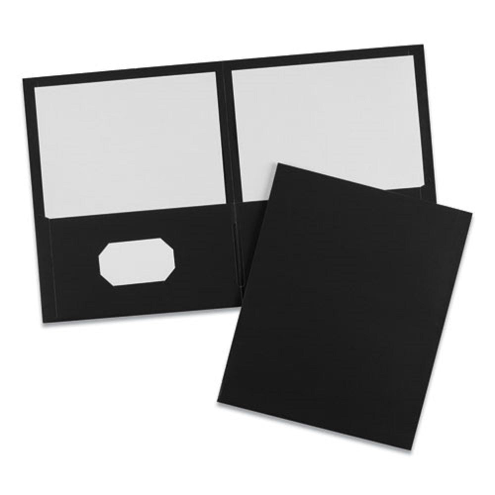 LETTER TWO-POCKET FOLDER - BLACK