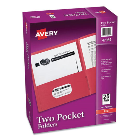 TWO-POCKET FOLDER - RED