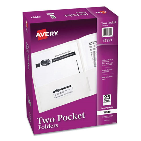 TWO-POCKET FOLODER  - 11 x 8.5 - WHITE