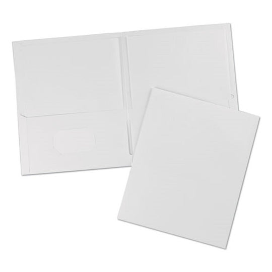 TWO-POCKET FOLODER  - 11 x 8.5 - WHITE