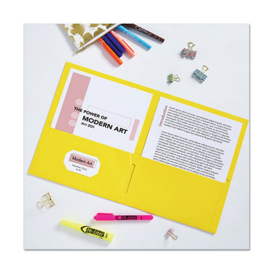 LETTER 2-POCKET FOLDER - YELLOW