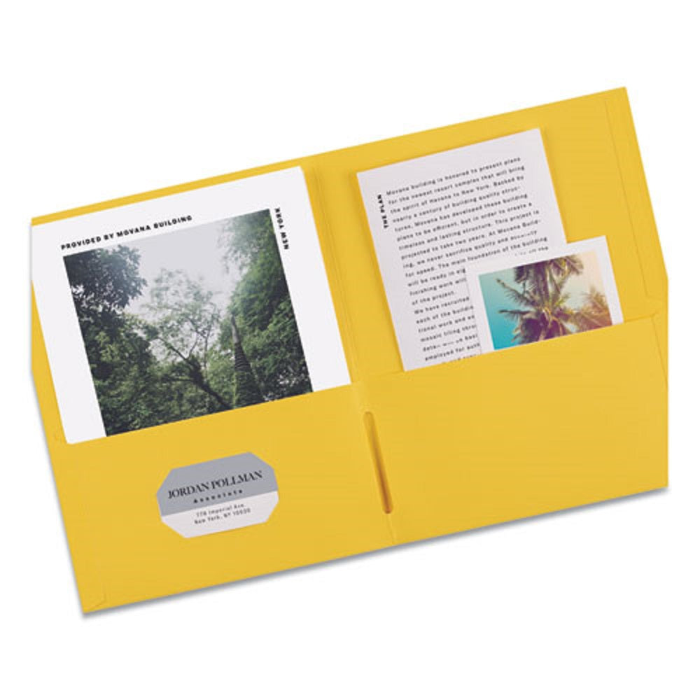 LETTER 2-POCKET FOLDER - YELLOW