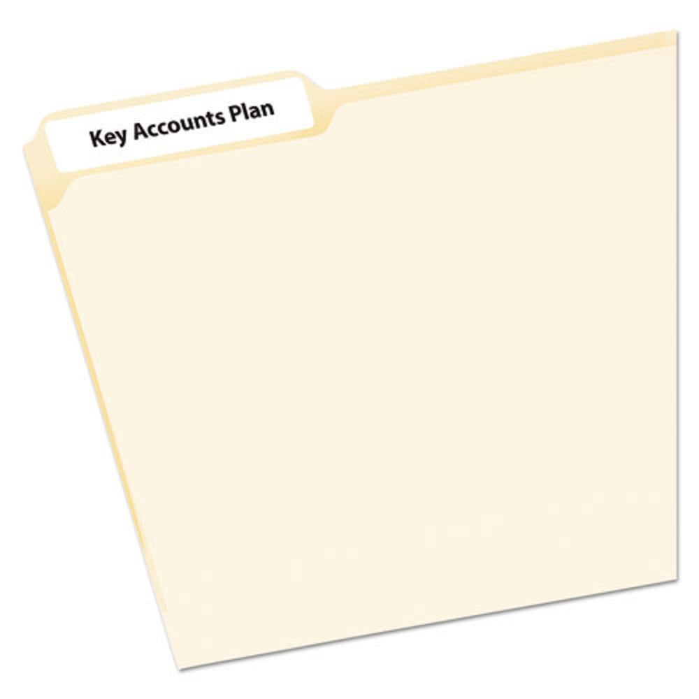 ECOFRIENDLY PERMANTENT FILE FOLDER LABELS - WHITE