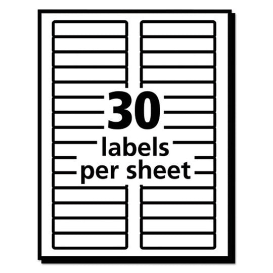 ECOFRIENDLY PERMANTENT FILE FOLDER LABELS - WHITE