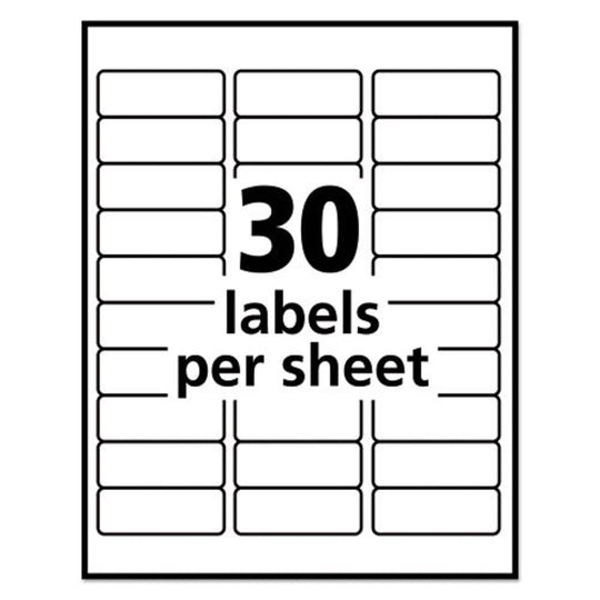 ECOFRIENDLY MAILING LABELS - INKJET/LASER PRINTERS - WHITE