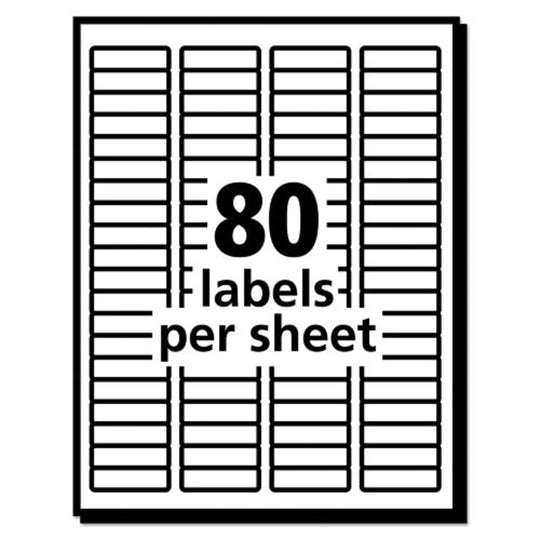 ECOFRIENDLY MAILING LABELS - INKJET/LASER PRINTERS - WHITE