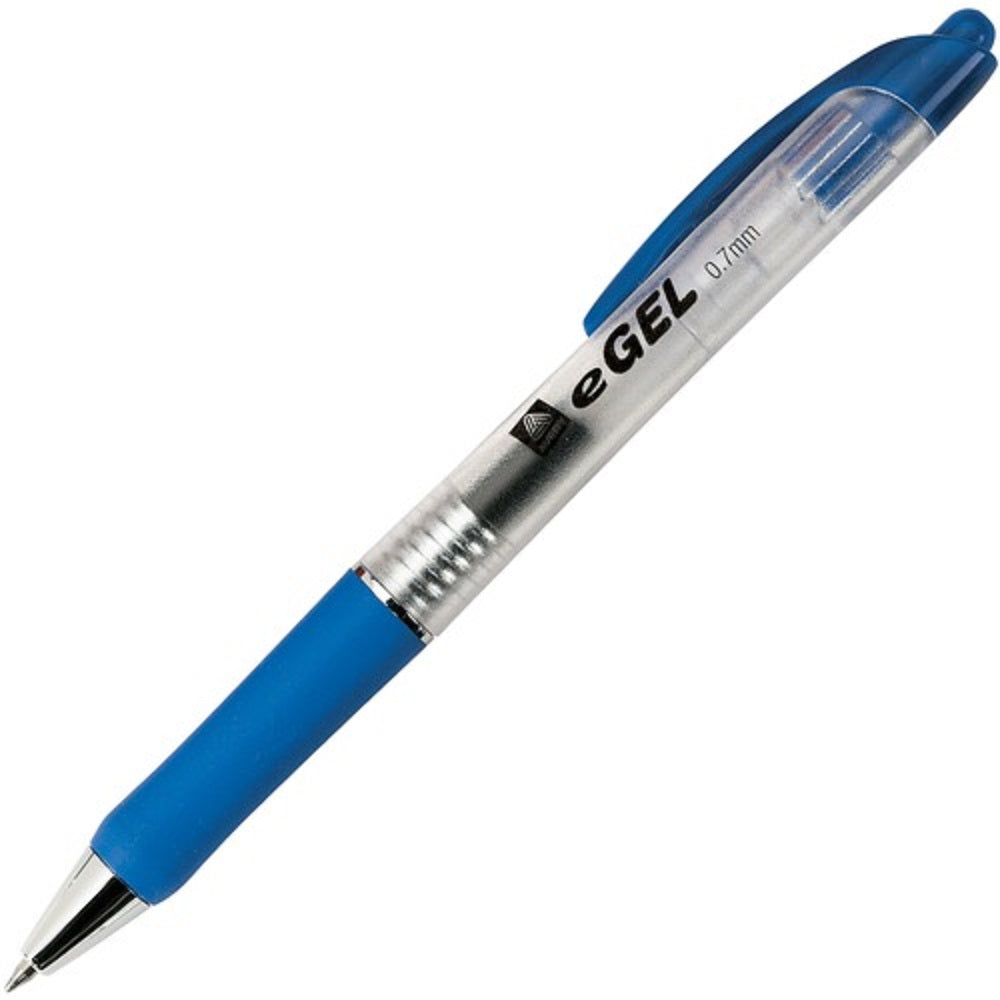 eGEL GEL PEN, RETRACTABLE, MEDIUM - BLUE INK, BLUE BARREL