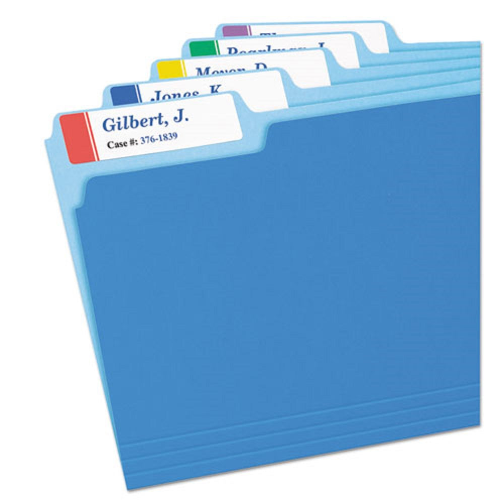 EXTRA LARGE TRUE BLOCK FILE FOLDER LABELS W/ SURE FEED TECHNOLOGY - WHITE