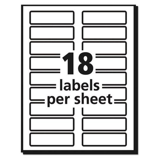 EXTRA LARGE TRUE BLOCK FILE FOLDER LABELS W/ SURE FEED TECHNOLOGY - WHITE