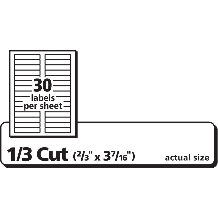 PERMANET FILE FOLDER LABELS W/ SURE FEED TECHNOLOGY - CLEAR