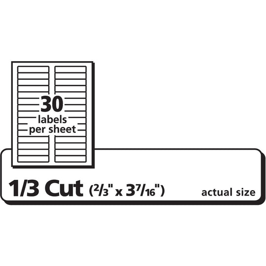 PERMANET FILE FOLDER LABELS W/ SURE FEED TECHNOLOGY - CLEAR