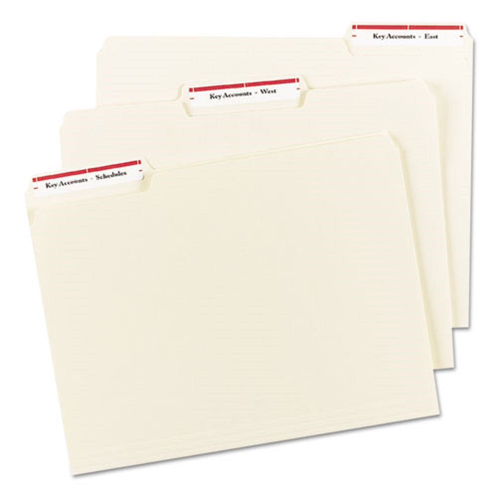 PERMANENT TRUEBLOCK FILE FOLDER LABELS W/ SURE FEED TECHNOLOGY - WHITE