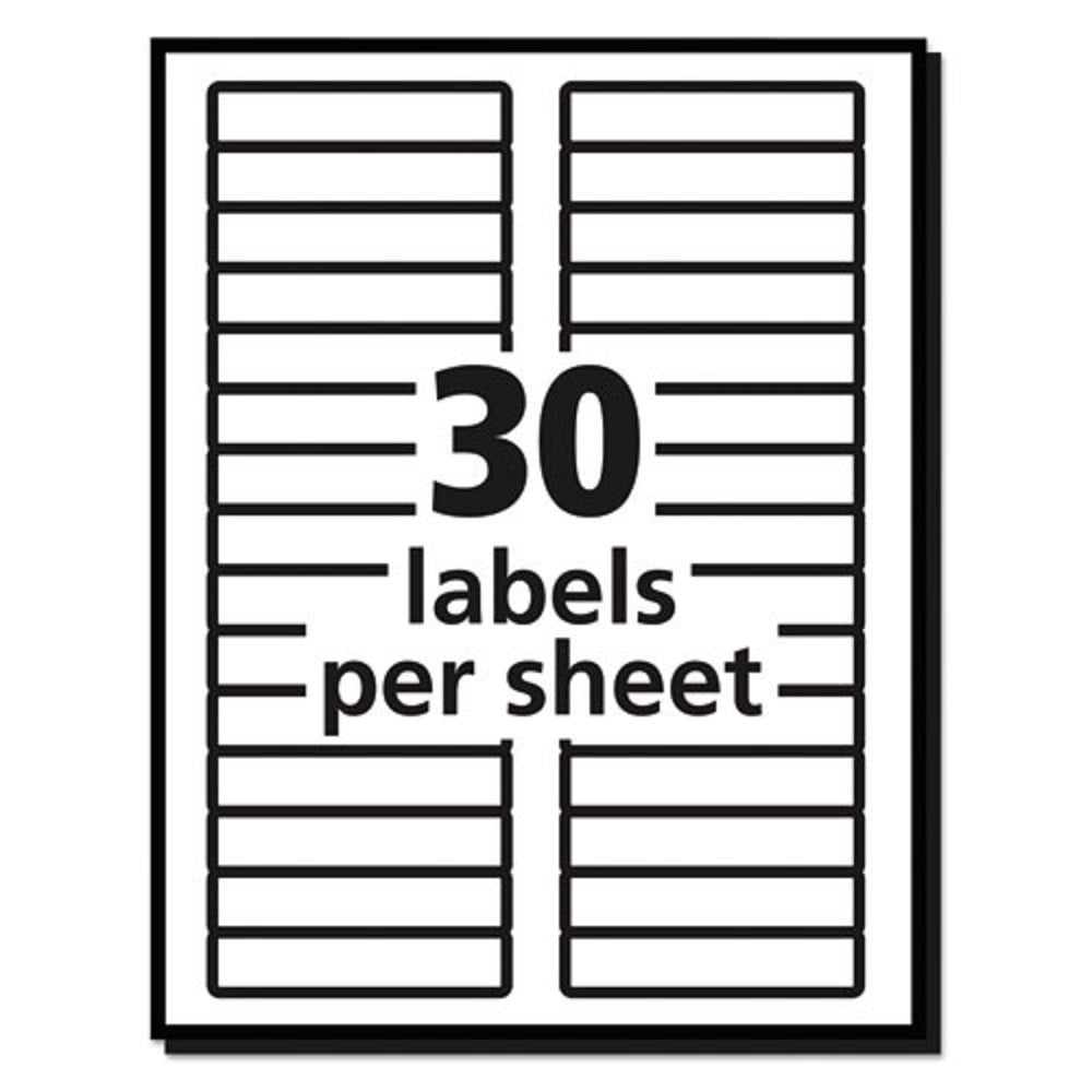 PERMANENT TRUEBLOCK FILE FOLDER LABELS W/ SURE FEED TECHNOLOGY - WHITE