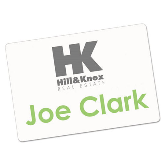 PRINTABLE ADHESIVE NAME BADGES - WHITE