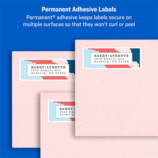 EASY PEEL ADDRESS LABELS W/ SURE FEED TECHNOLOGY, LASER PRINTERS - WHITE