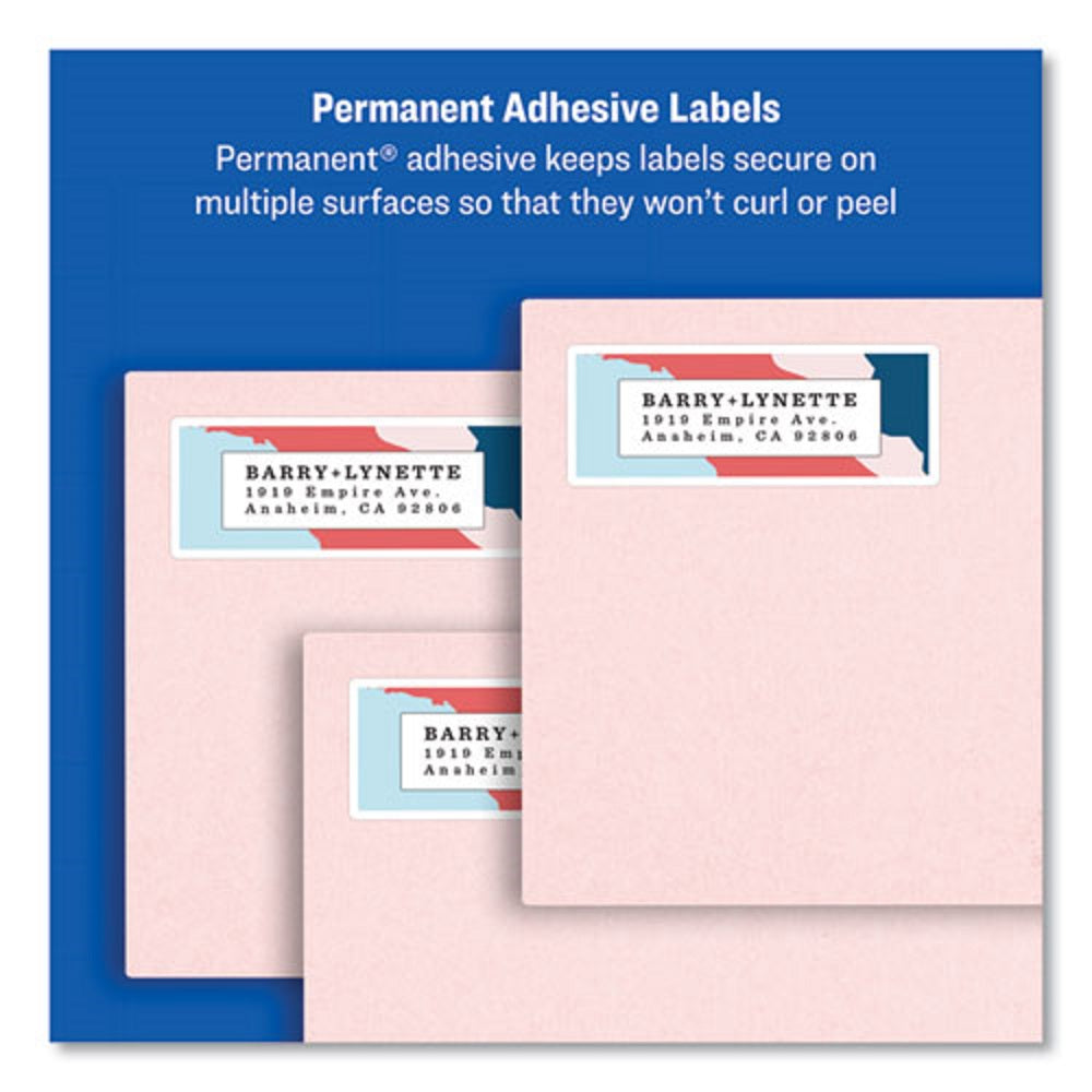 REPOSITIONABLE ADDRESS LABELS W/ SUREFEED - LASER  - WHITE