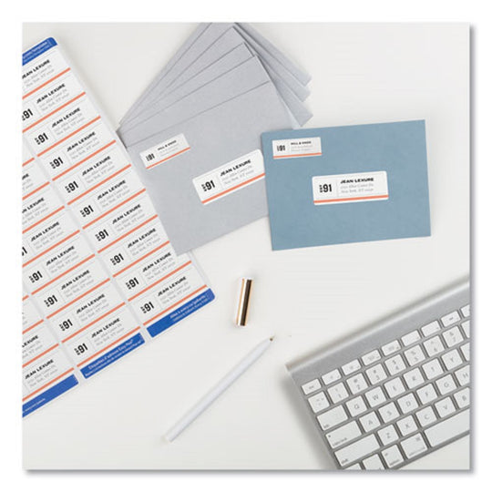 REPOSITIONABLE ADDRESS LABELS W/ SUREFEED - LASER  - WHITE