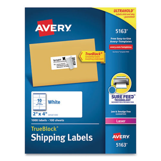 AVERY EASY PEEL WHITE SHIPPING LABELS