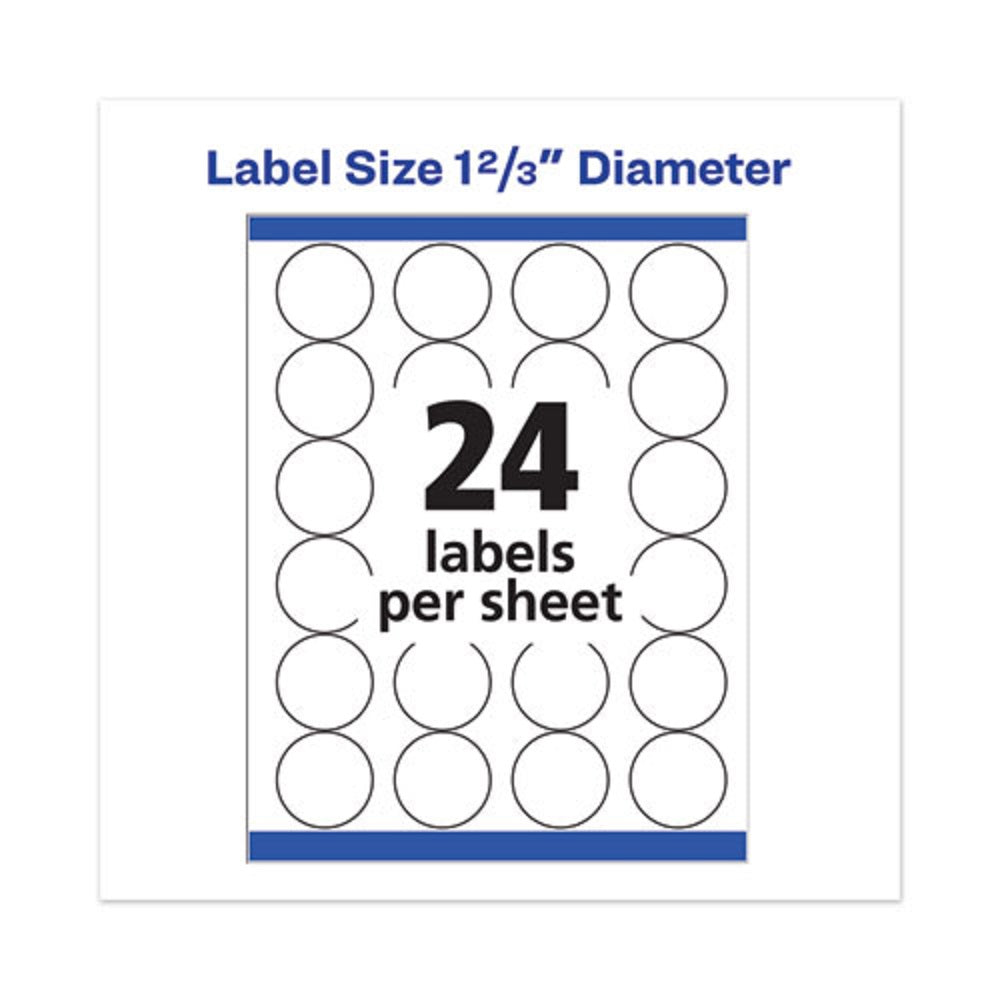 ROUND HIGH VISIBILITY LABELS - WHITE