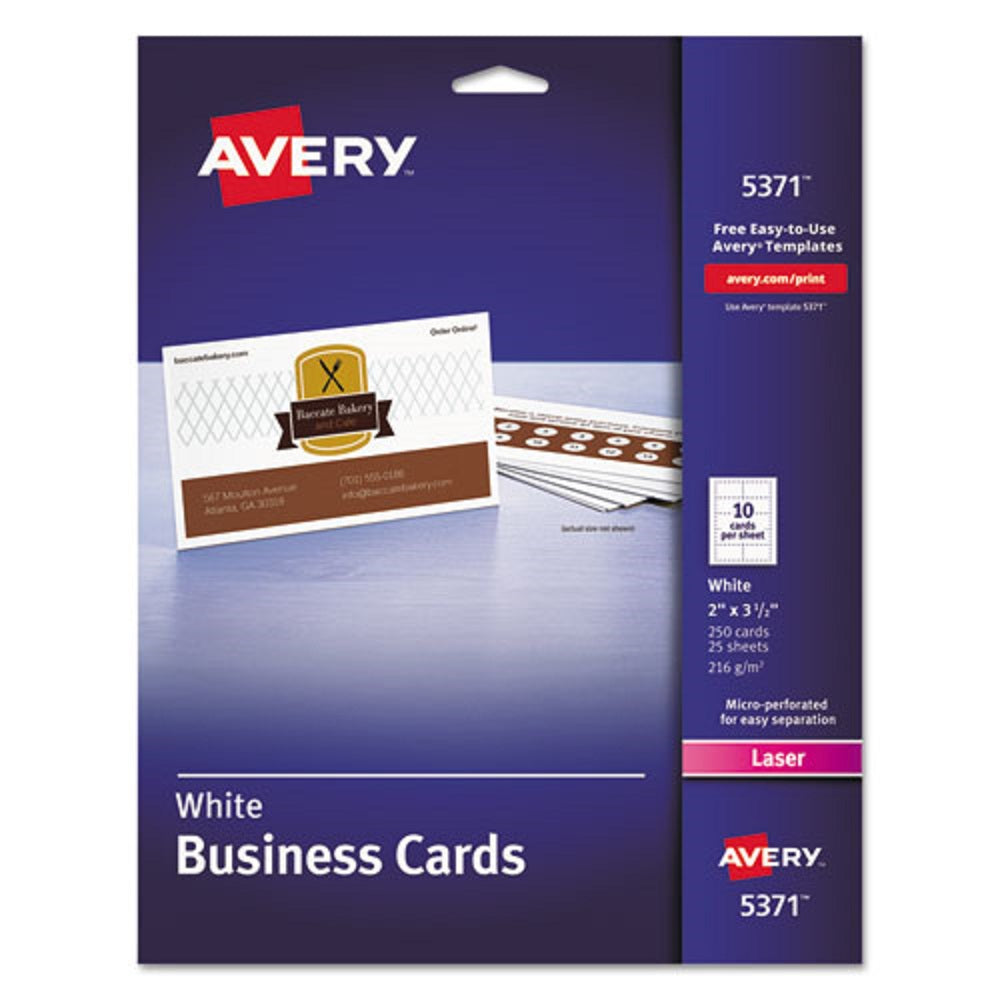 LASER BUSINESS CARD - WHITE