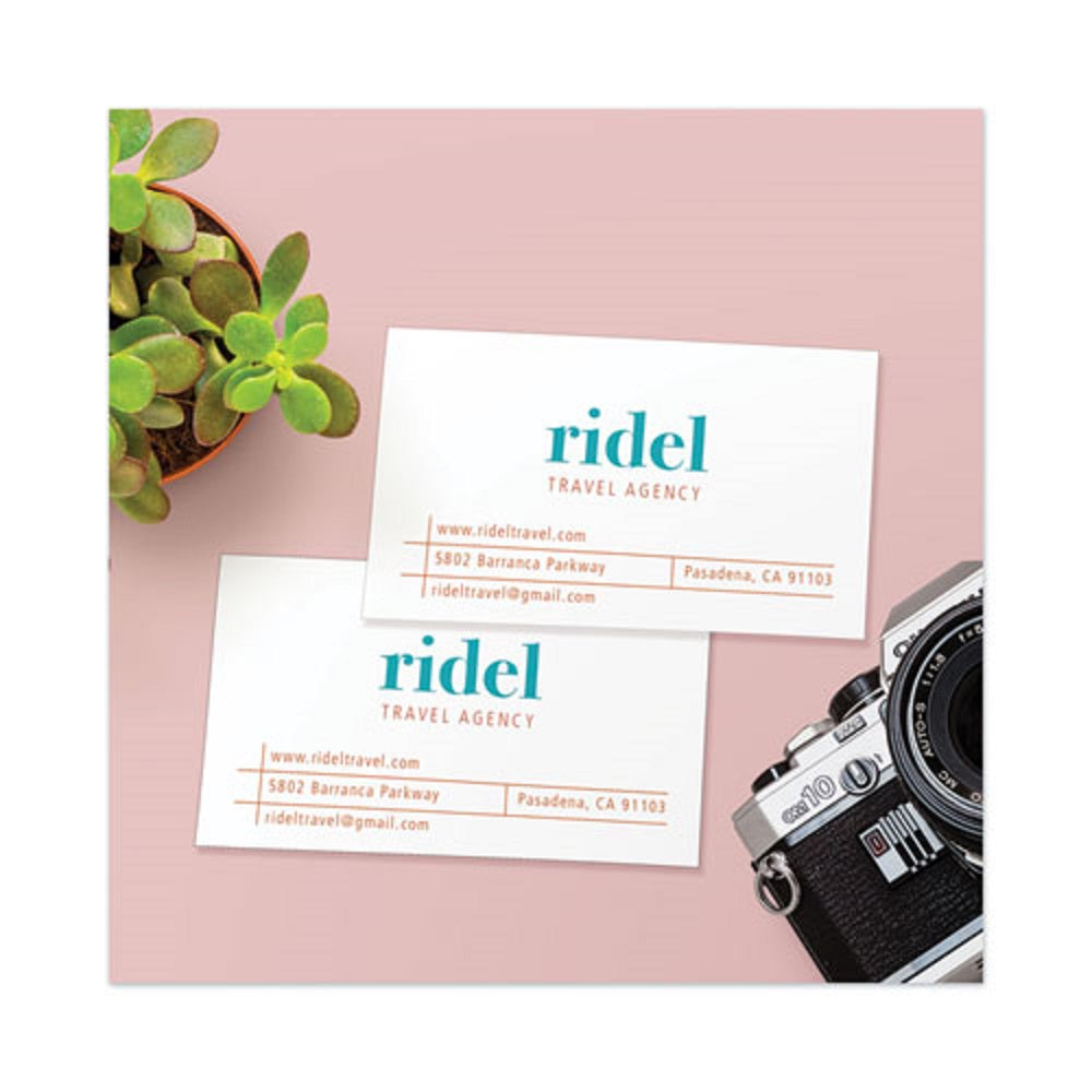 LASER BUSINESS CARD - WHITE