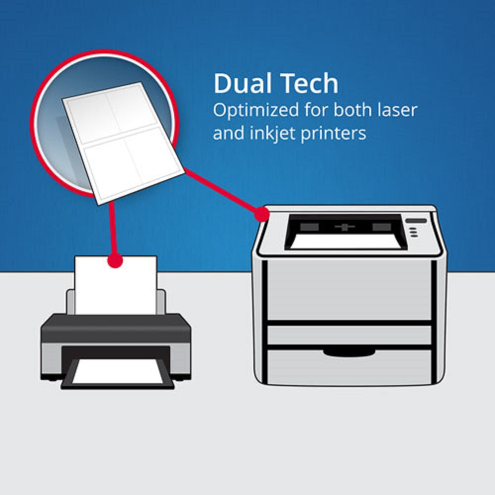 LARGE ROTARY CARDS, LASER/ INKJET - WHITE