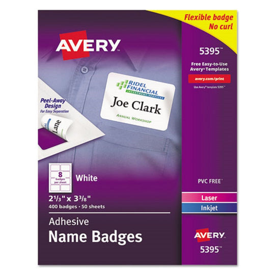 AVERY ADHESIVE NAME BADGES