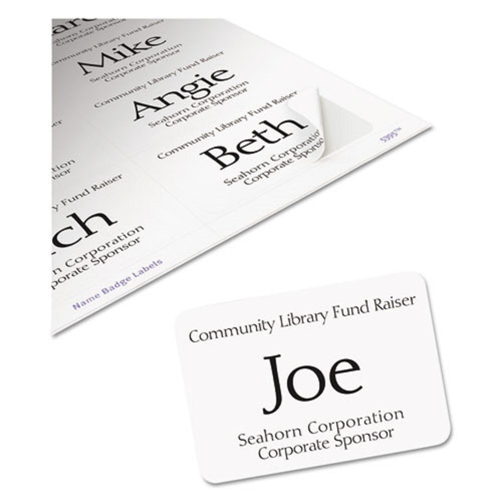 AVERY ADHESIVE NAME BADGES