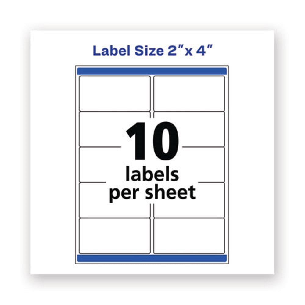 WATERPROOF SHIPPING LABELS W/ TRUEBLOCK & SURE FEED, LASER PRINTERS - WHITE