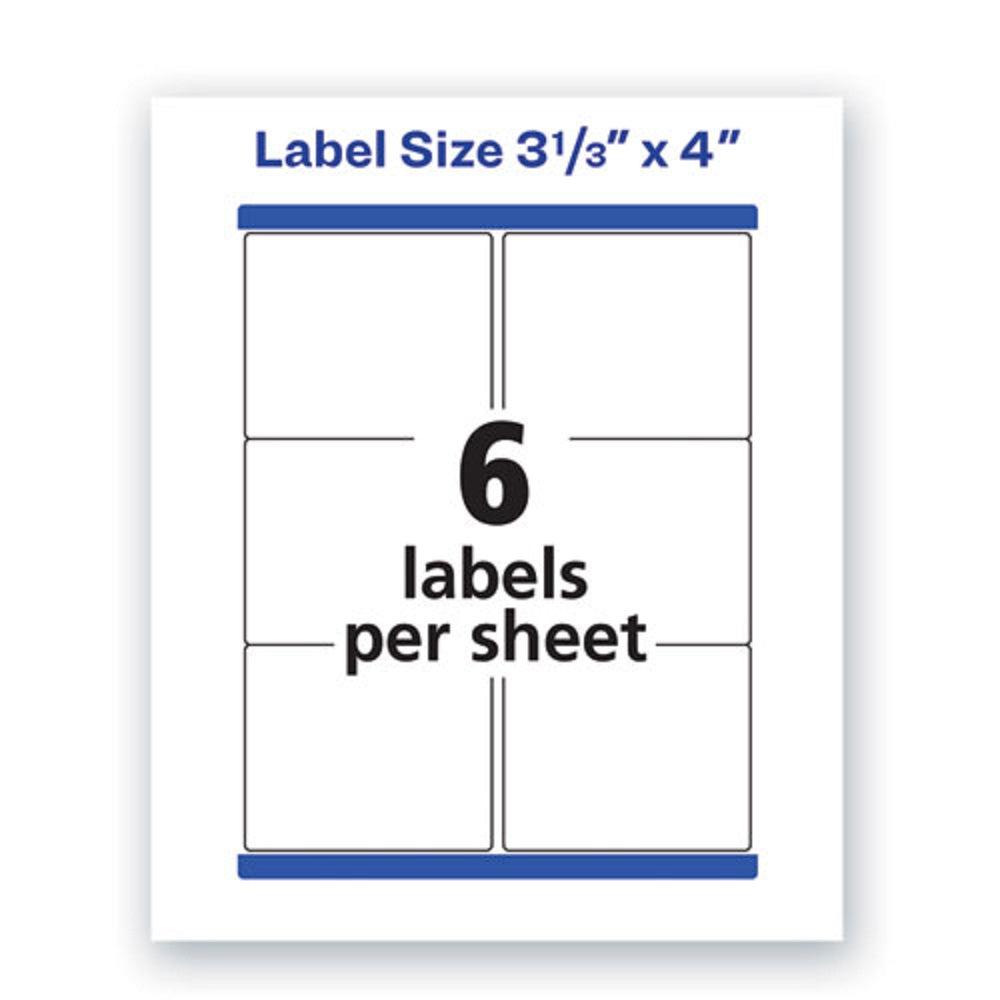 WATERPROOF SHIPPING LABELS W/ TRUE BLOCK & SURE FEED, LASER PRINTER - WHITE