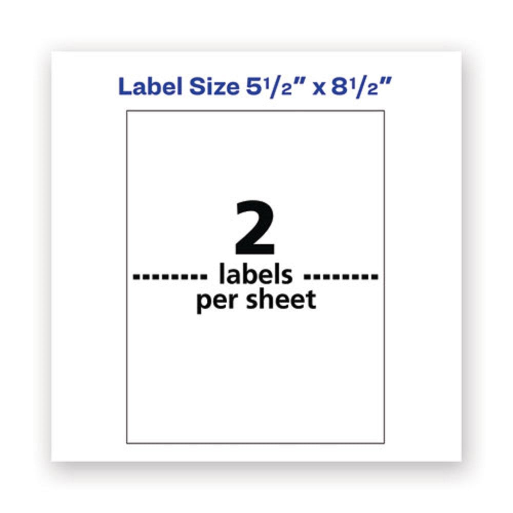 WATERPROOF SHIPPING LABELS W/ TRUE BLOCK TECHNOLOGY, LASER PRINTERS - WHITE