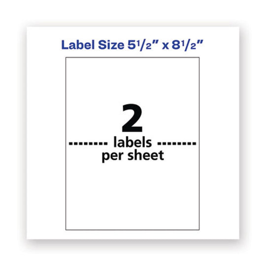 WATERPROOF SHIPPING LABELS W/ TRUE BLOCK TECHNOLOGY, LASER PRINTERS - WHITE