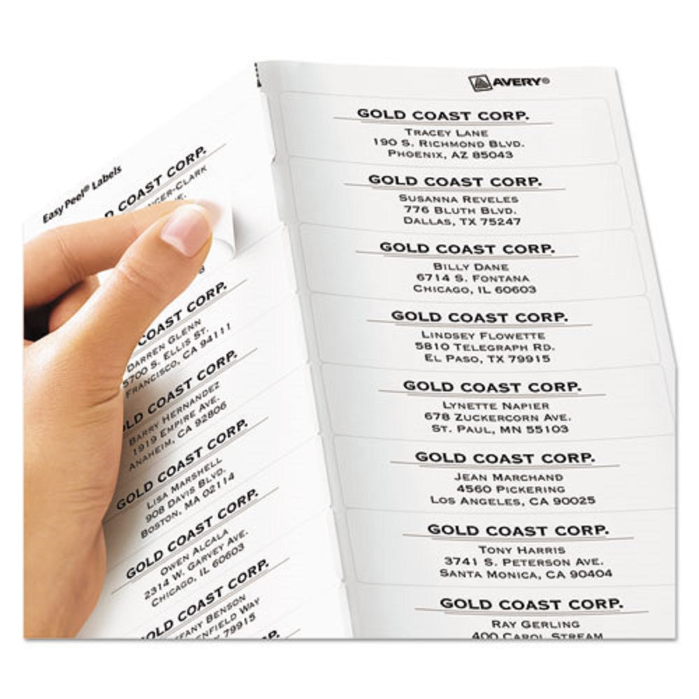 EASY PEEL MAILING LABELS W/ SURE FEED TECHNOLOGY, LASER PRINTERS - MATTE CLEAR