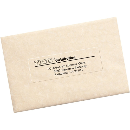 PEEL MAILING LABELS W/ SURE FEED TECHNOLOGY, LASER PRINTERS - MATTE CLEAR