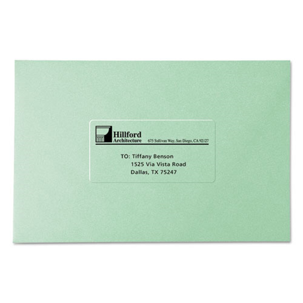 EASY PEEL MAILING LABELS W/ SURE FEED TECHNOLOGY, LASER PRINTERS - MATTE CLEAR