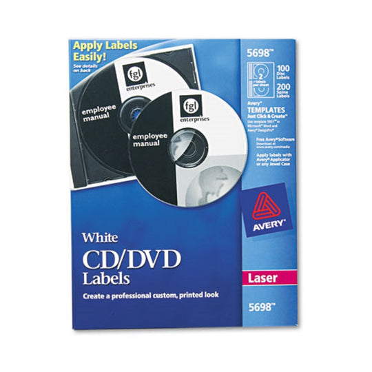 LASER CD LABELS - MATTE WHITE