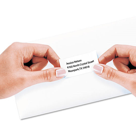 REPOSITIONABLE ADDRESS LABELS W/ SURE FEED - INKJET/LASER - WHITE