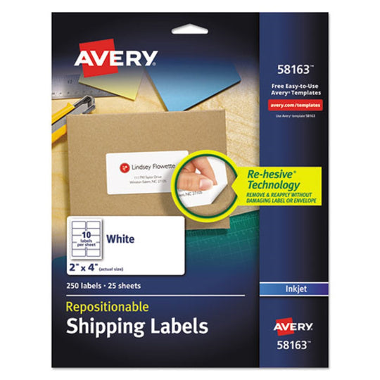 REPOSITIONALBLE ADDRESS LABELS W/ SURE FEED - INKJET/ LASER