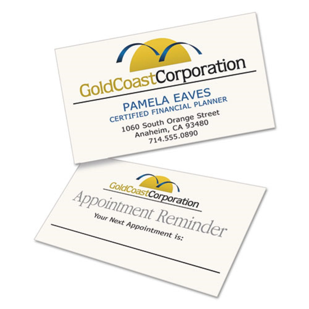 CLEAN EDGE BUSINESS CARDS, LASER - IVORY