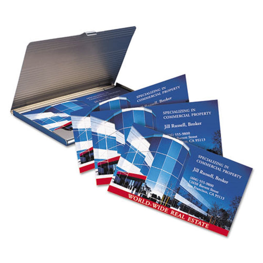 PRINT-TO-THE-EDGE MICROPERF BUSINESS CARDS W/ SURE FEED TECHNOLOGY, COLOR LASER - WHITE