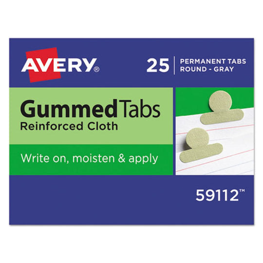 GUMMED REINFORCED INDEX TABS - OLIVE GREEN