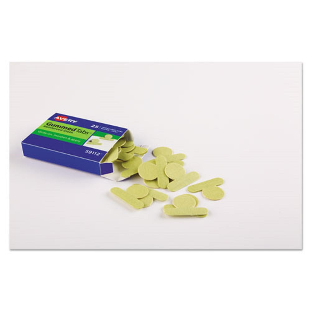 GUMMED REINFORCED INDEX TABS - OLIVE GREEN