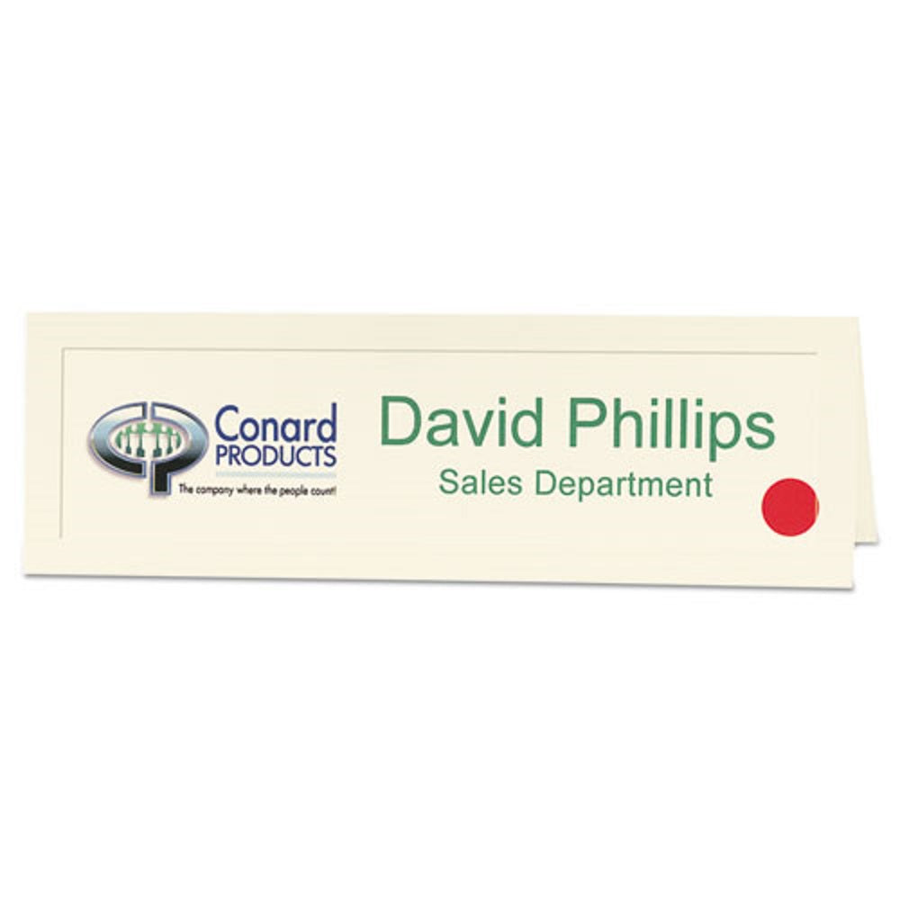 LARGE EMBOSSED TENT CARD - IVORY