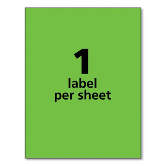 HIGH-VISIBILITY PERMANENT LASER ID LABELS - NEON GREEN