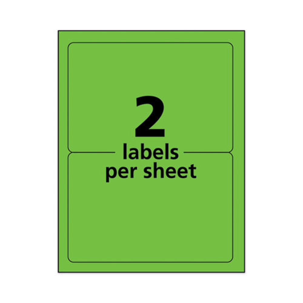 HIGH VISIBILITY PERMANENT LASER ID LABELS - NEON GREEN