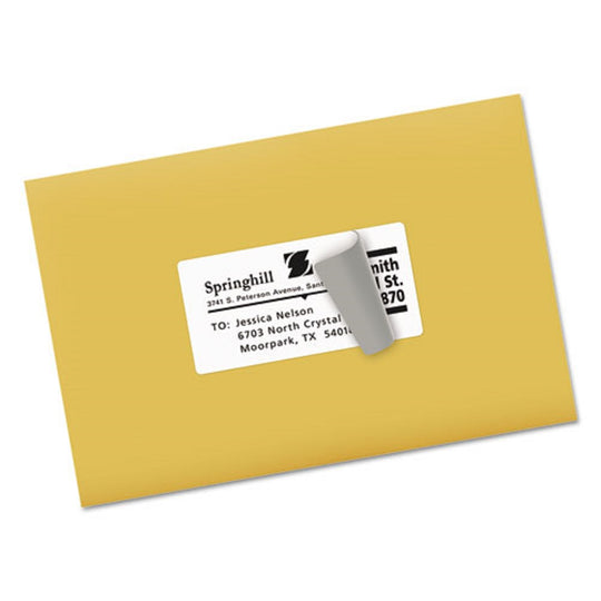 SHIPPING LABELS W/ TRUEBLOCK TECHNOLOGY, LASER PRINTERS - WHITE