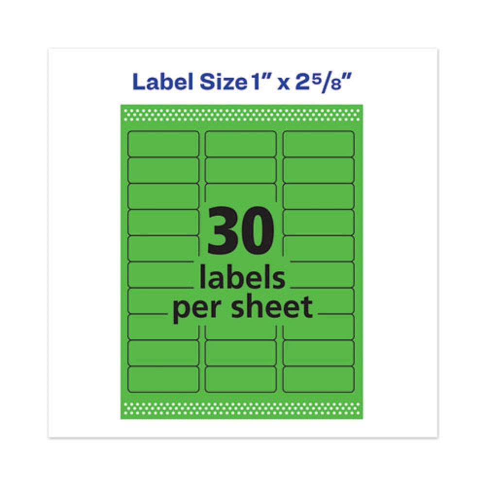 HIGH-VISIBILITY PERMANENT LASER ID LABELS - NEON GREEN - 750/PACK