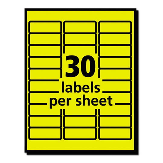 HIGH VISIBILITY PERMANENT LASER ID LABELS  - NEON YELLOW