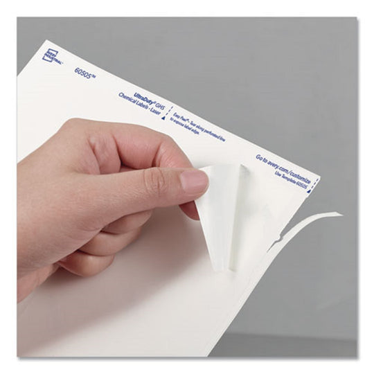 ULTRA DUTY GHS CHEMICAL WATERPROOF & UV RESISTANT LABELS - WHITE